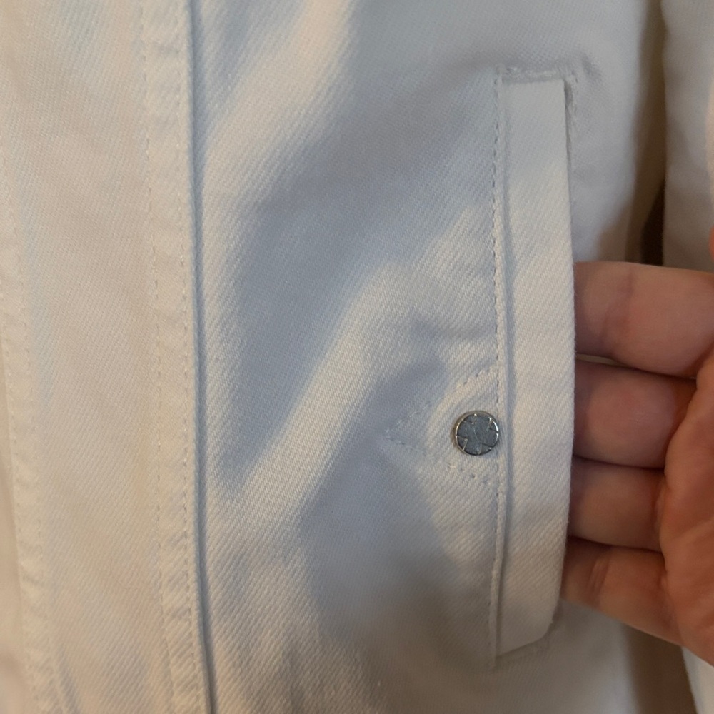 Liverpool White Distressed Hem Jean Jacket - Picture 5 of 6